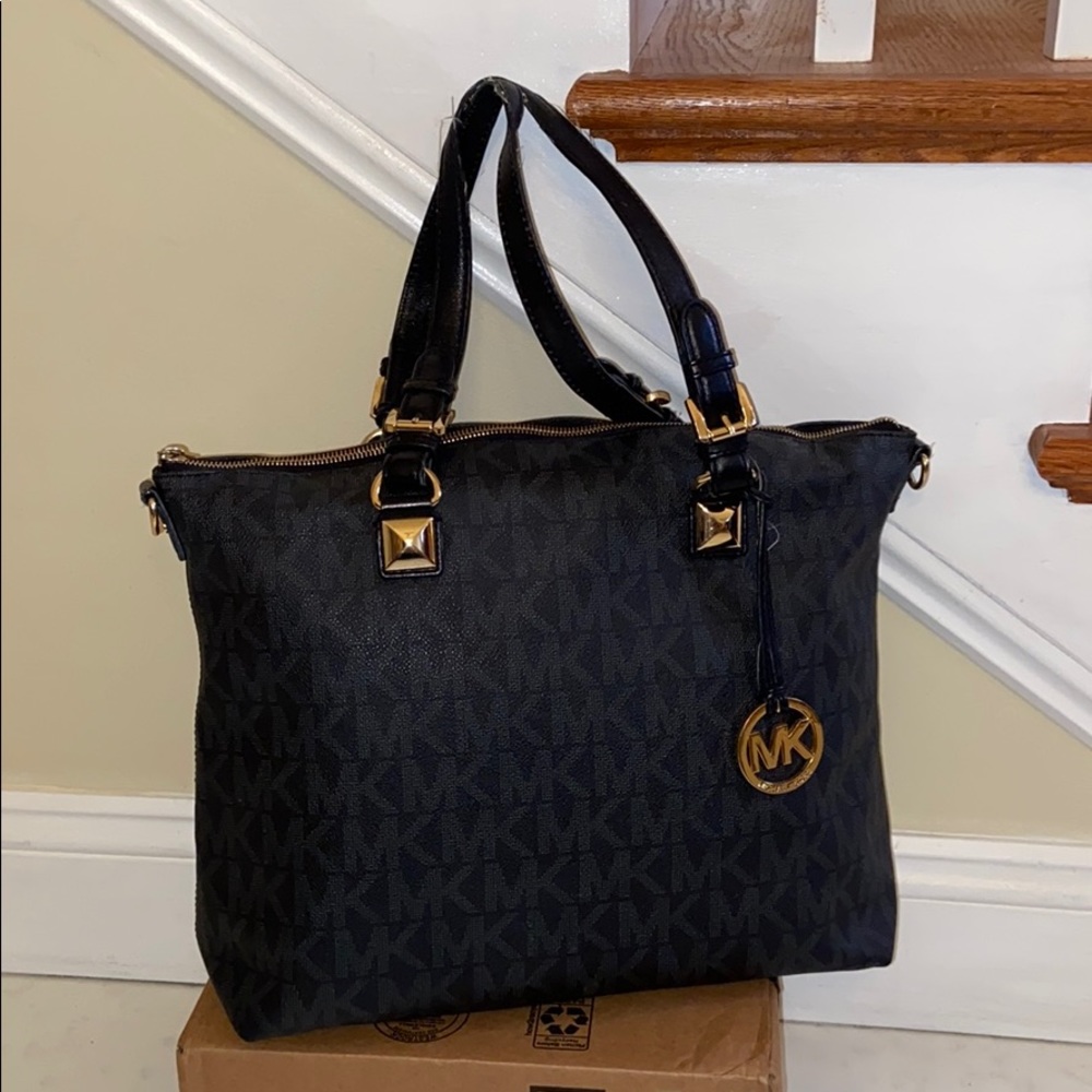 Michael Kors Black Leather Tote